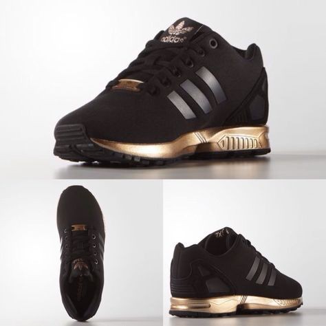chaussures adidas noir et or